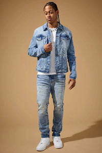 Straight Fit - Foundry Denim - Collins Collection  RIVER BLUE JC2385