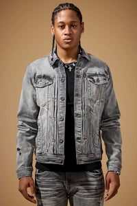 Foundry Denim Trucker Jacket SMOKED GREY JJ2385