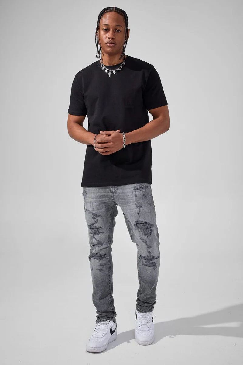 Slim Taper Fit - Newport Denim - Sean Collection smoked grey JS2338