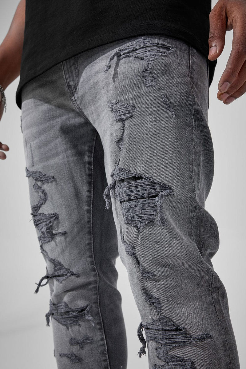 Slim Taper Fit - Newport Denim - Sean Collection smoked grey JS2338