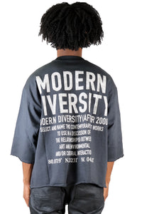 AVOYA S/N Jersey 3/4 Sleeve Crop Top Tee with Detachable Necklace KT-1960