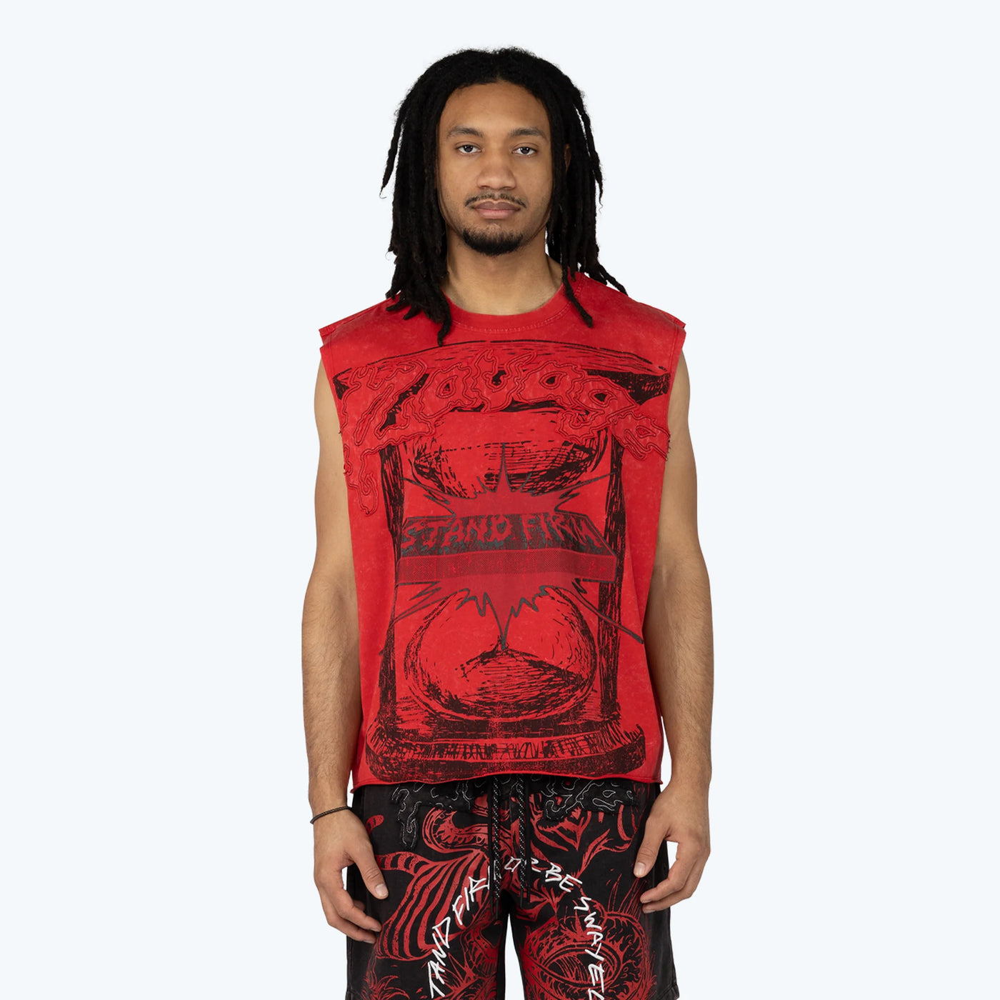 Dystopia Graphic Muscle Tank - True Red