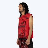 Dystopia Graphic Muscle Tank - True Red