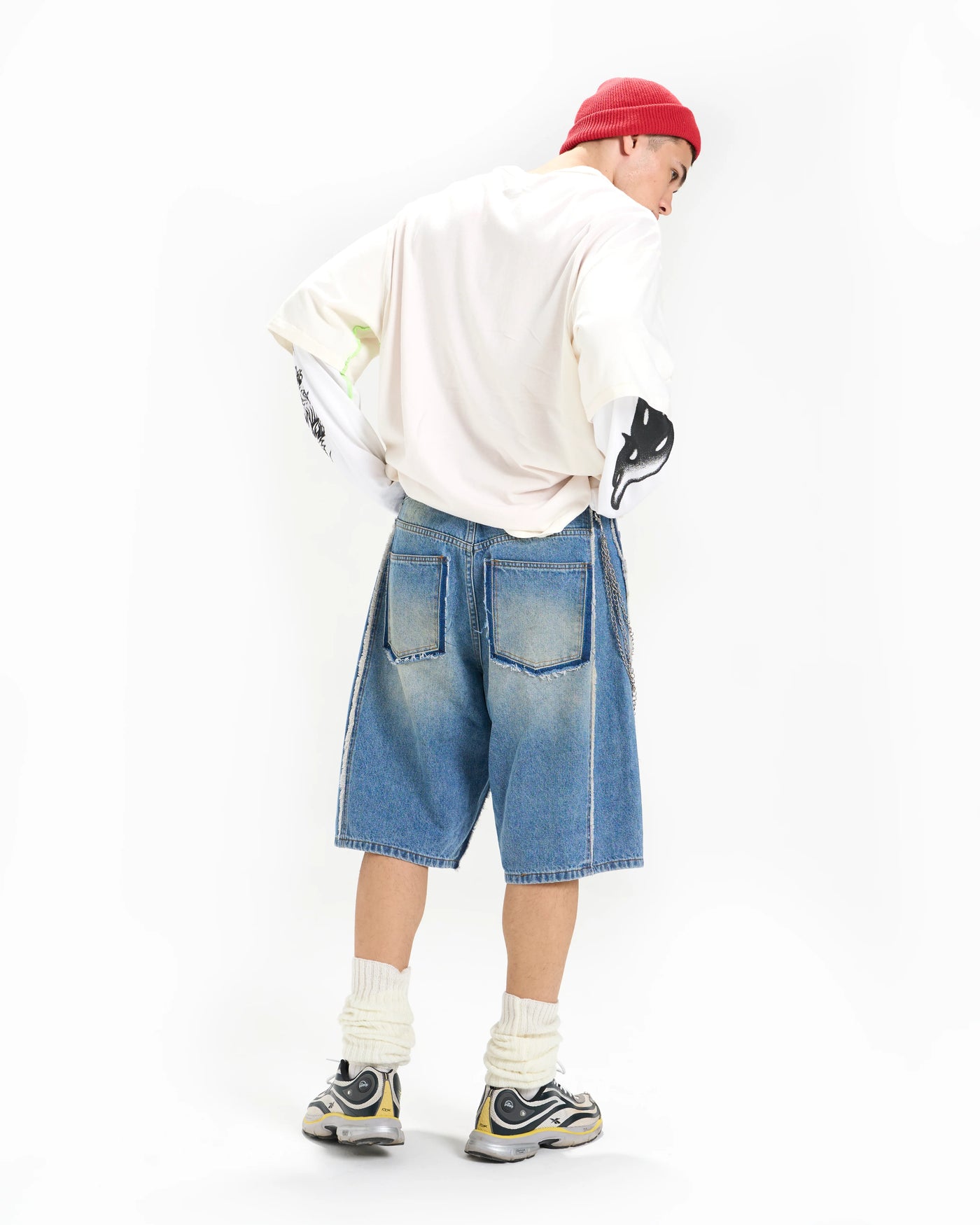 WAIMEA MEN'S BAGGY JORTS Blue Wash M7463D