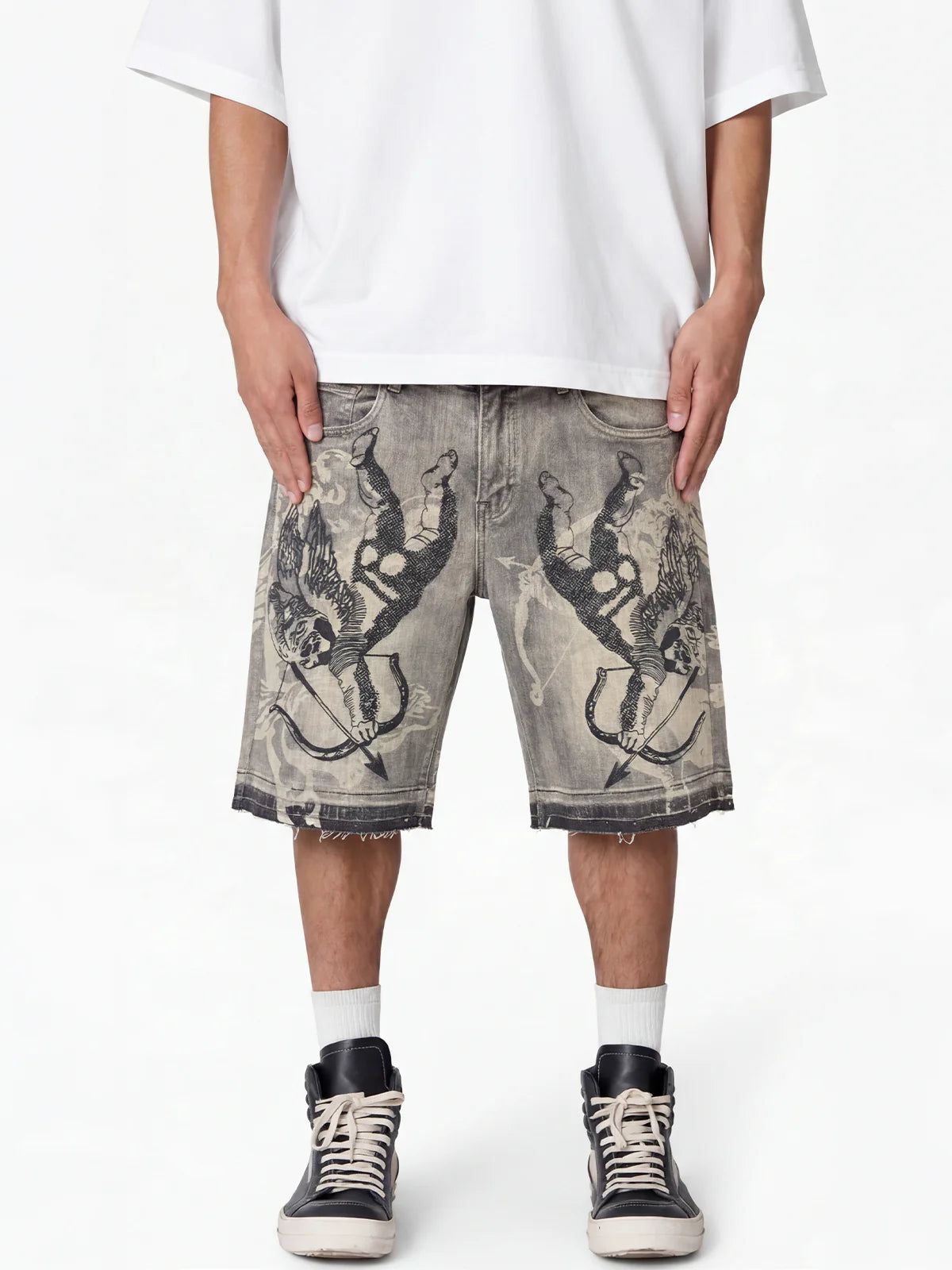 Waimea Men's Cherubs Denim Short ant GREY WASH M7537D