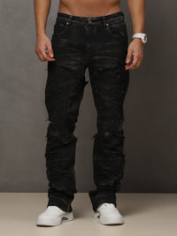 Stacked Fit Jet Black Jeans