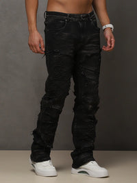 Stacked Fit Jet Black Jeans