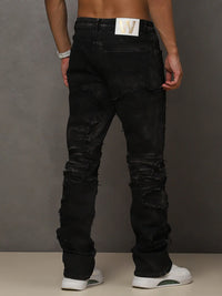 Stacked Fit Jet Black Jeans