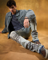 W by Waimea Men's Stacked Fit Jeans M8424D Blech wash