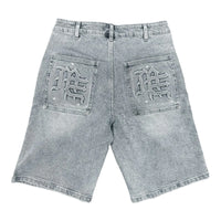 'Paisley' Denim Blue Shorts