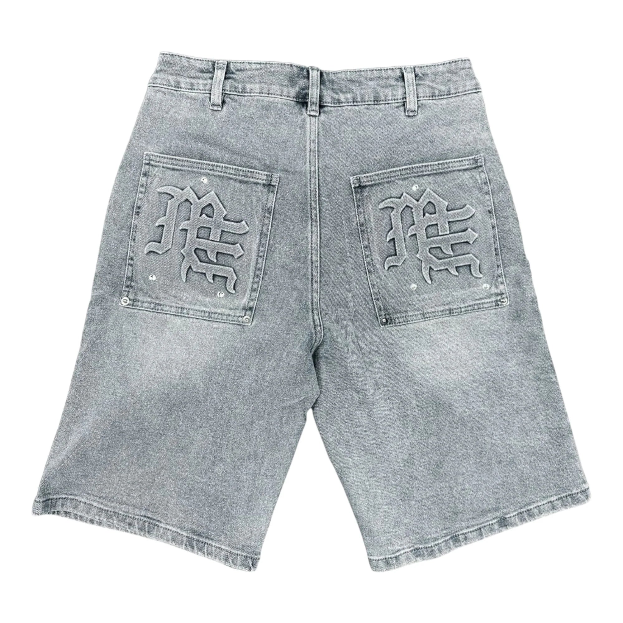 'Paisley' Denim Blue Shorts