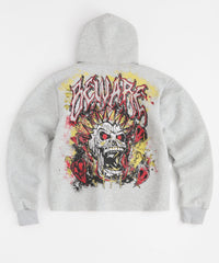BEWARE CROPPED HOODIE - GREY
