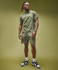 Self Made Self Paid Shorts - Olive Green RSP-124