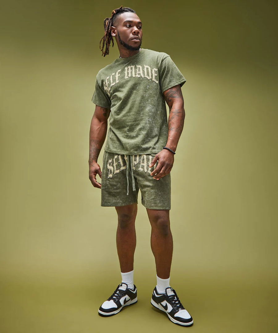 Self Made Self Paid Shorts - Olive Green RSP-124