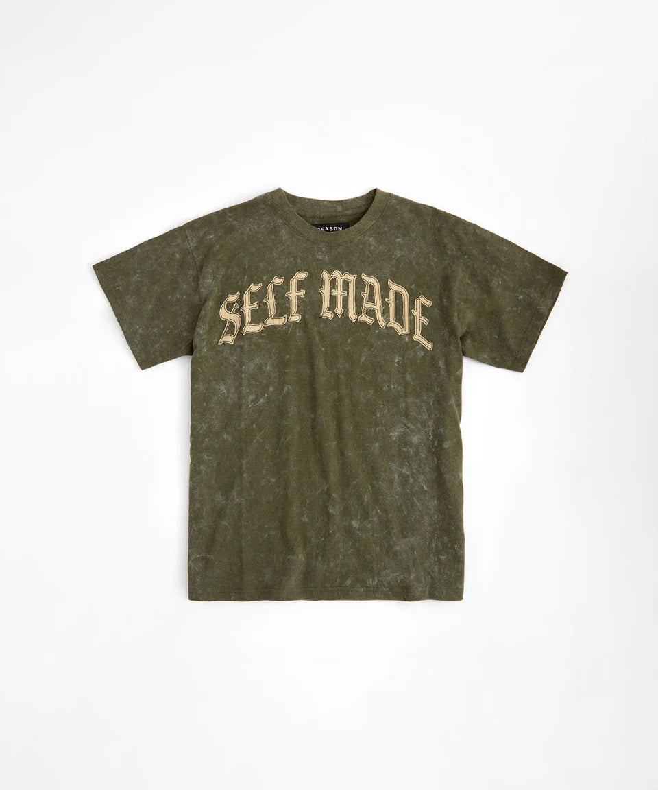 Self Made Self Paid Short Sleeve Tee - Olive Green