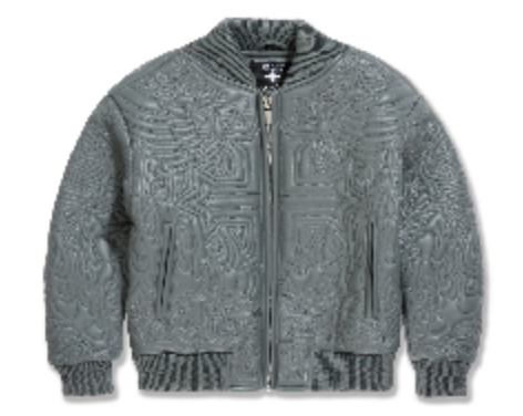 JORDAN CRAIG PU EMBROIDERED JACKET-Charcoal-91666 (kids & boys & mens)