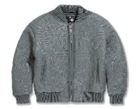 JORDAN CRAIG PU EMBROIDERED JACKET-Charcoal-91666 (kids & boys & mens)