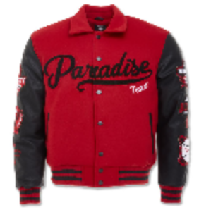varsity jacket red 91700