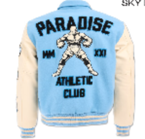 varsity jacket sky blue 91700