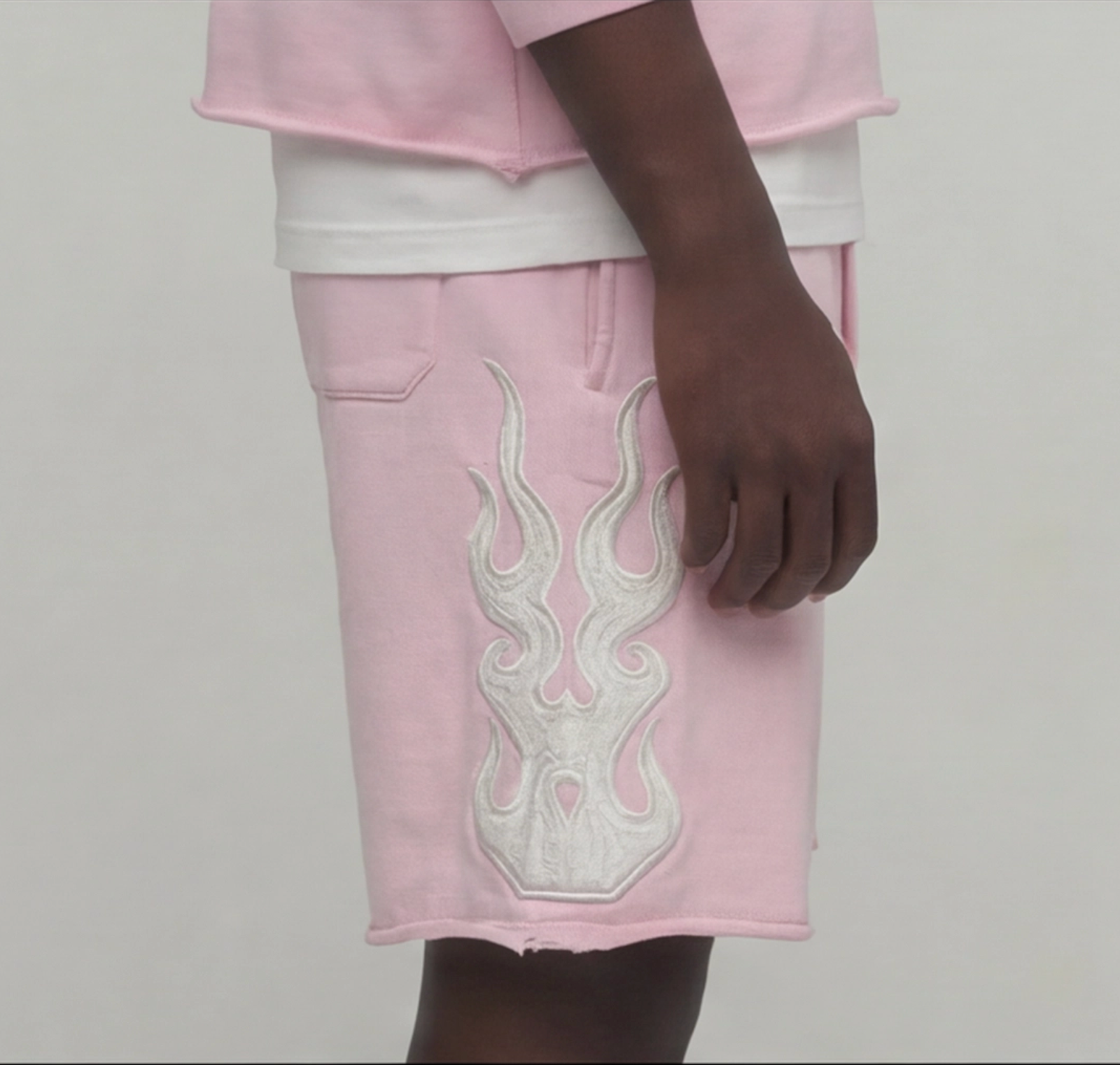 French terry shorts pink 511507