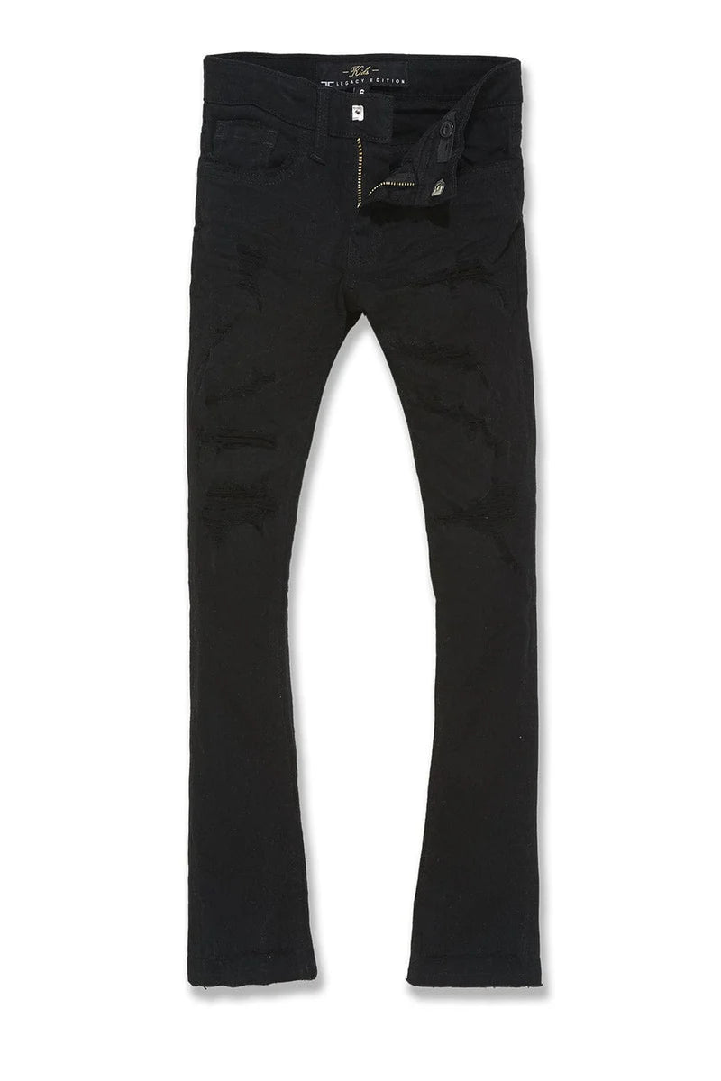 Kids Stacked Tribeca Twill Pants (Black)jft934R