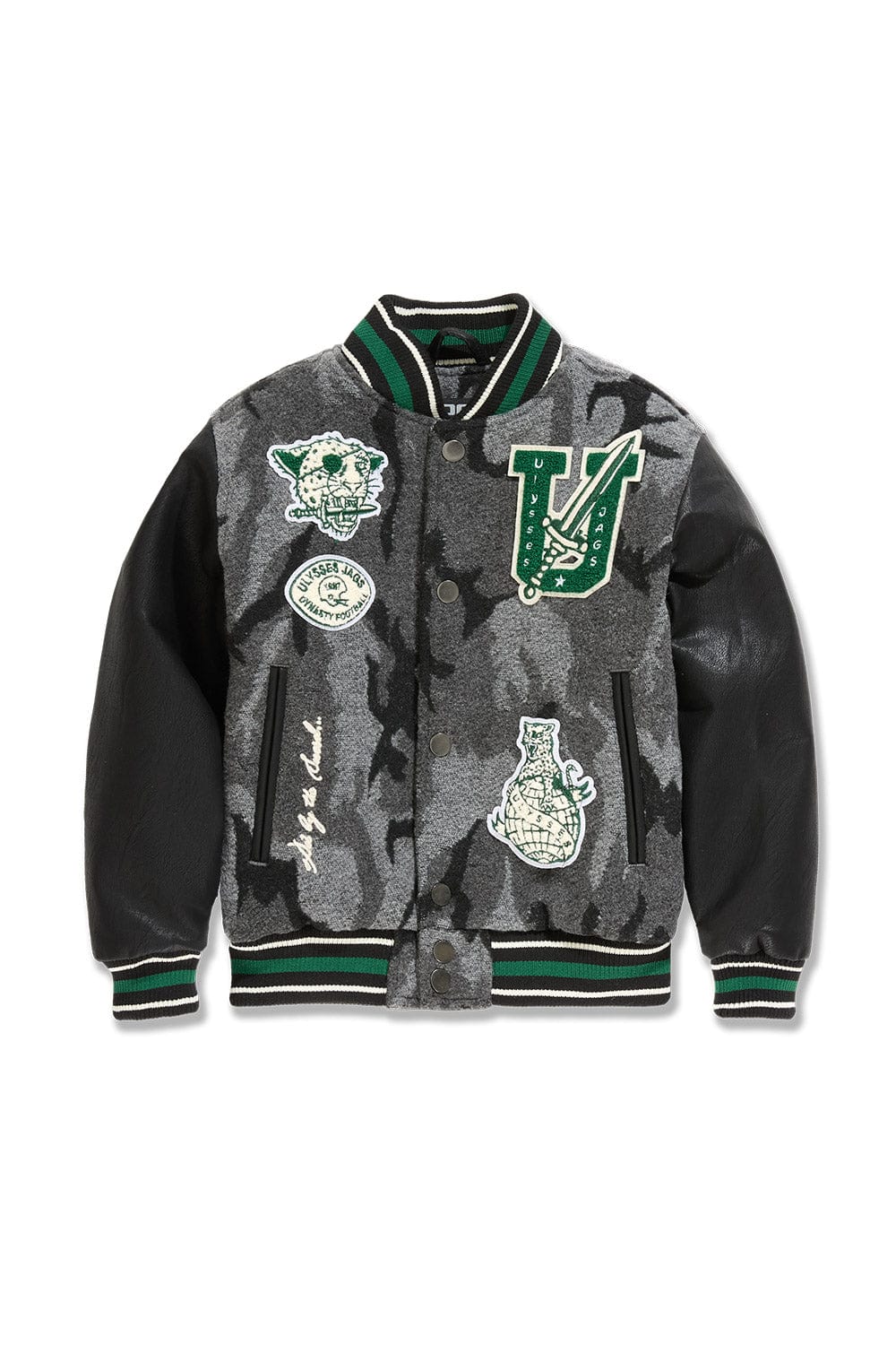 LIFE OF VICE VARSITY JACKET (BLACK CAMO) 91656 (kids & boys & mens)