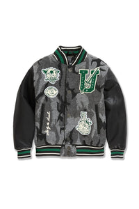 LIFE OF VICE VARSITY JACKET (BLACK CAMO) 91656 (kids & boys & mens)