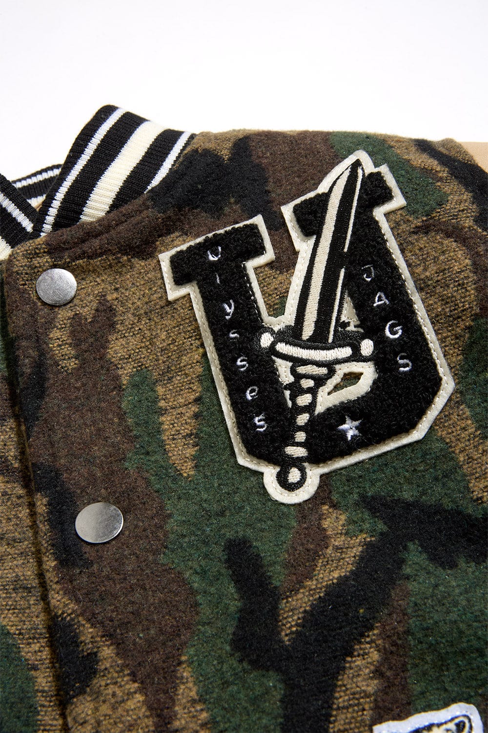 LIFE OF VICE VARSITY JACKET (VINTAGE CAMO) 91656 available in mens