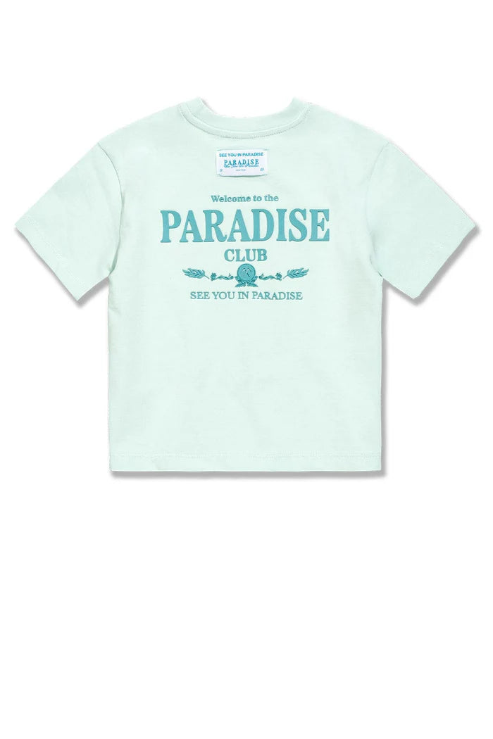 Kids Paradise Club Boxy T-Shirt Costal Blue