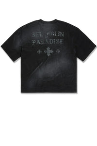 SYIP Inside Out Boxy T-Shirt Black Shadow 9209A