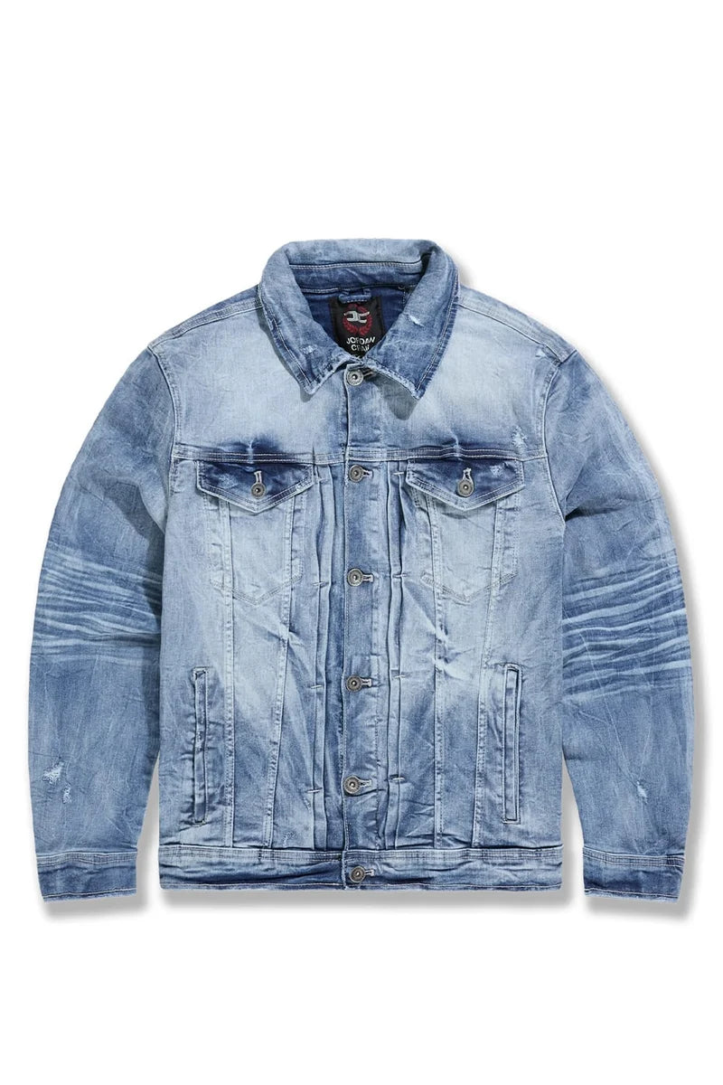 Foundry Denim Trucker Jacket RIVER BLUE JJ2385