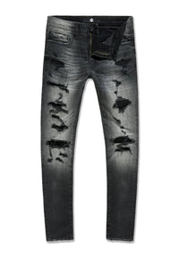 Slim Taper Fit - Newport Denim - Sean Collection black shadow JS2337