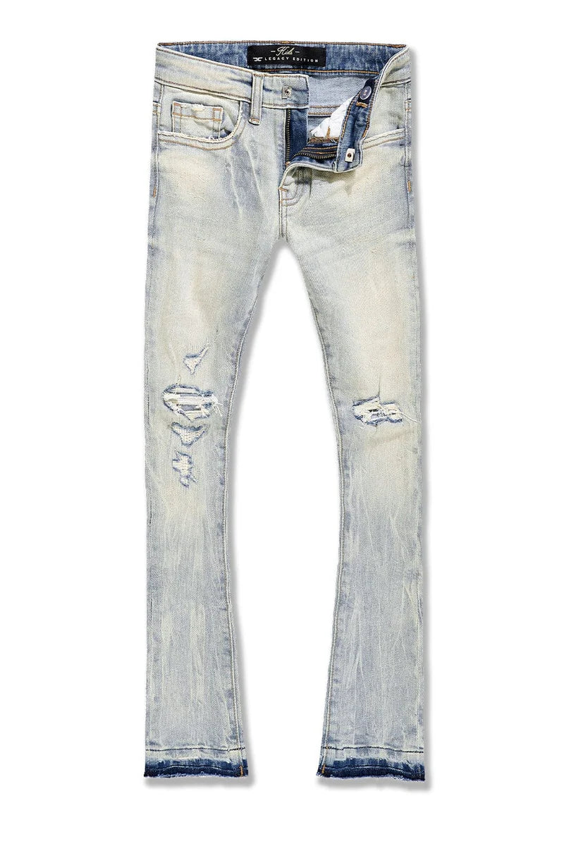 Kids Attitude Stacked Denim (Iced Lager)jtf2294