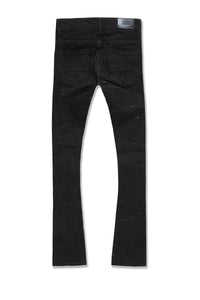 Liquid Crystal 'Diamond Crystal' Stacked Rhinestone Denim (Jet Black  ) JTF2317A
