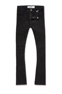 Liquid Crystal 'Diamond Crystal' Stacked Rhinestone Denim (Jet Black  ) JTF2317A