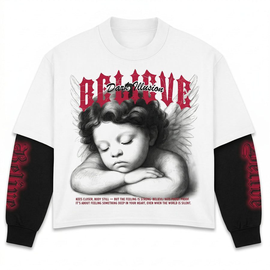 Believe Long-sleeve T-shirt White