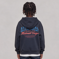 Dark Illusion Stay Real Zip Up Dark Grey