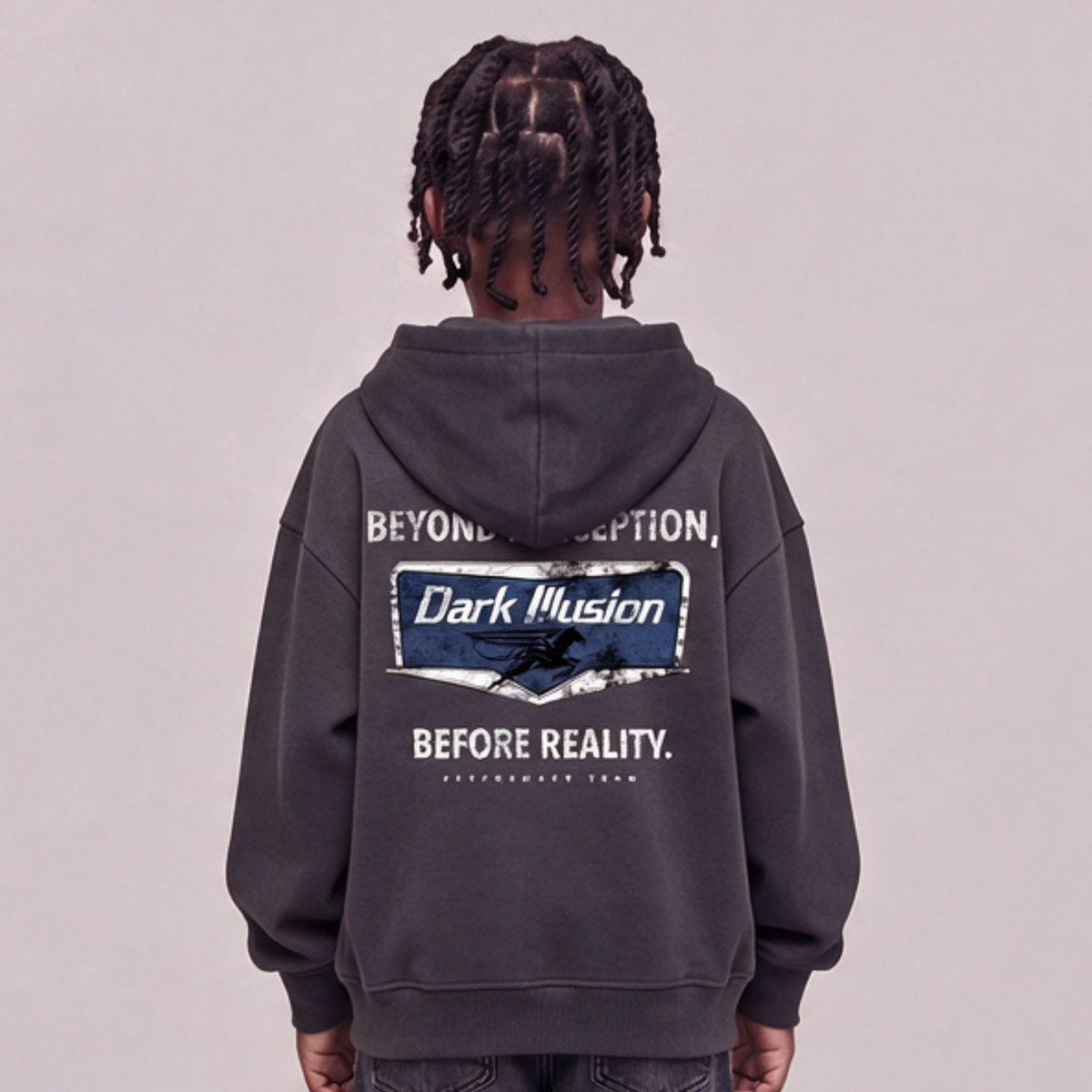Dark Illusion Beyond Perception Zip Up DARK GREY