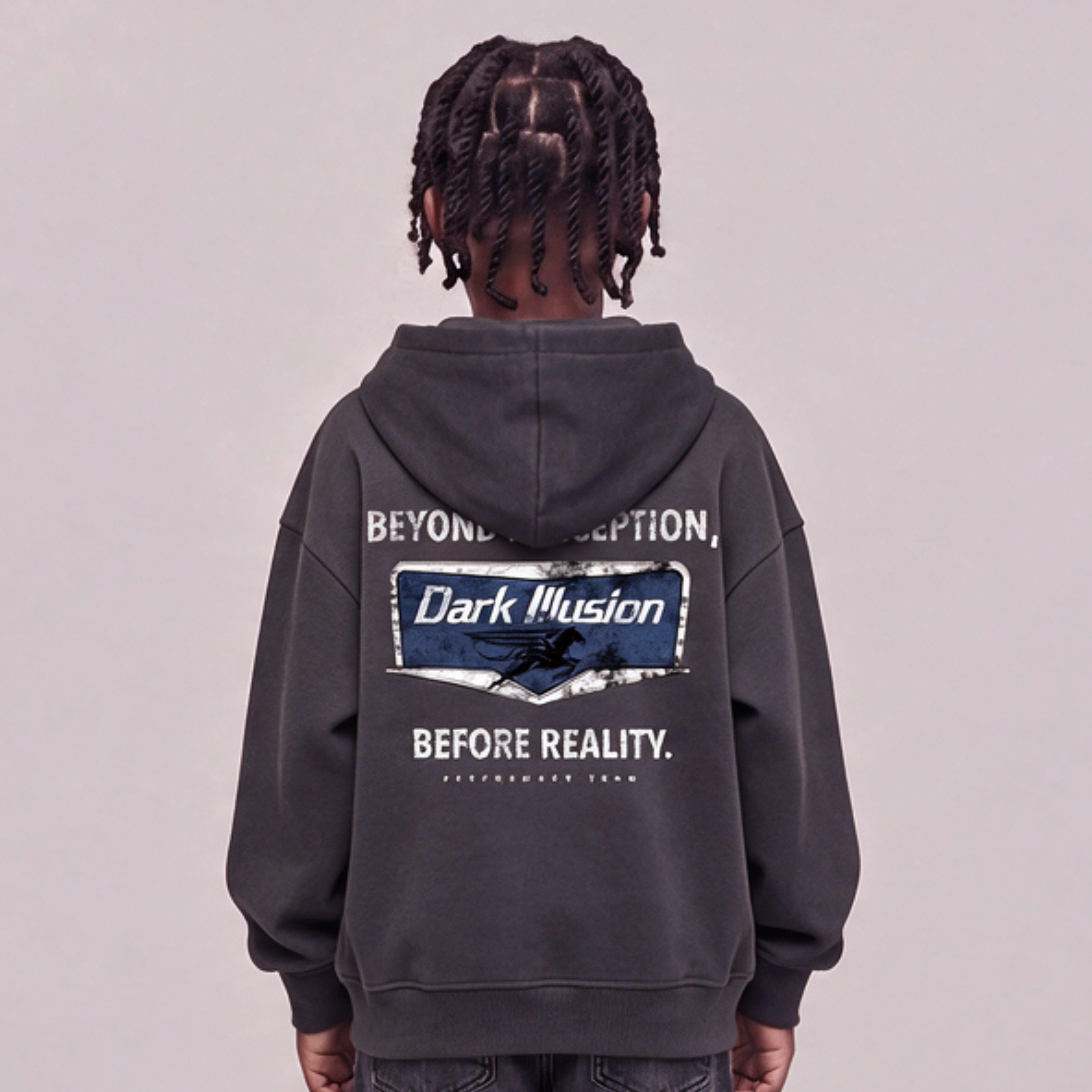 Dark Illusion Beyond Perception Zip Up DARK GREY