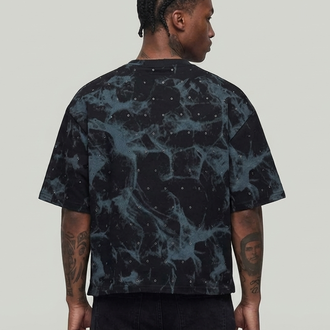 Escape Cropped T-Shirt Washed Black T1410