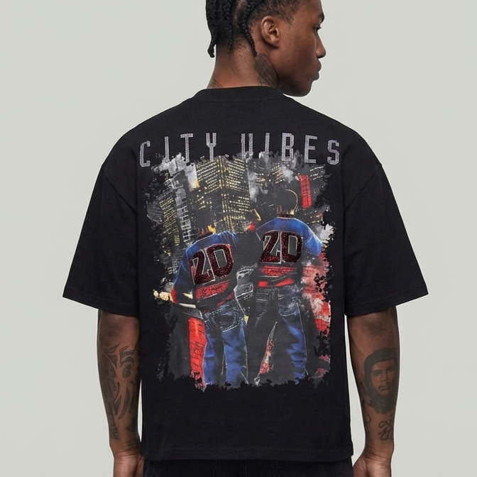 Vibe Cropped T-Shirt Black T1354