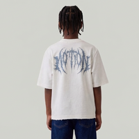 Dark illusion motion cropped shirt White