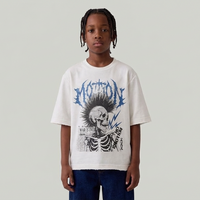 Dark illusion motion cropped shirt White