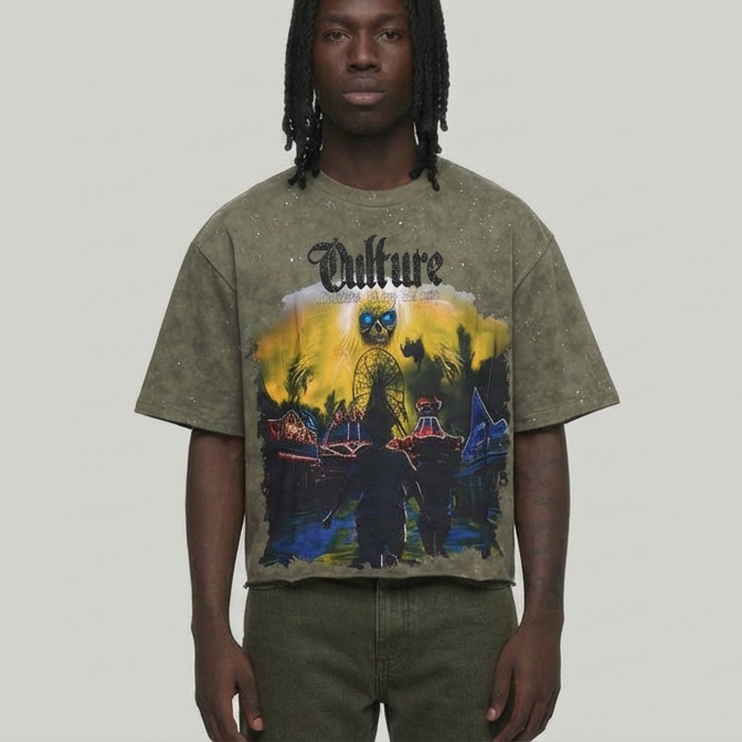 Culture Cropped T-Shirt Washed Peppermint T1353