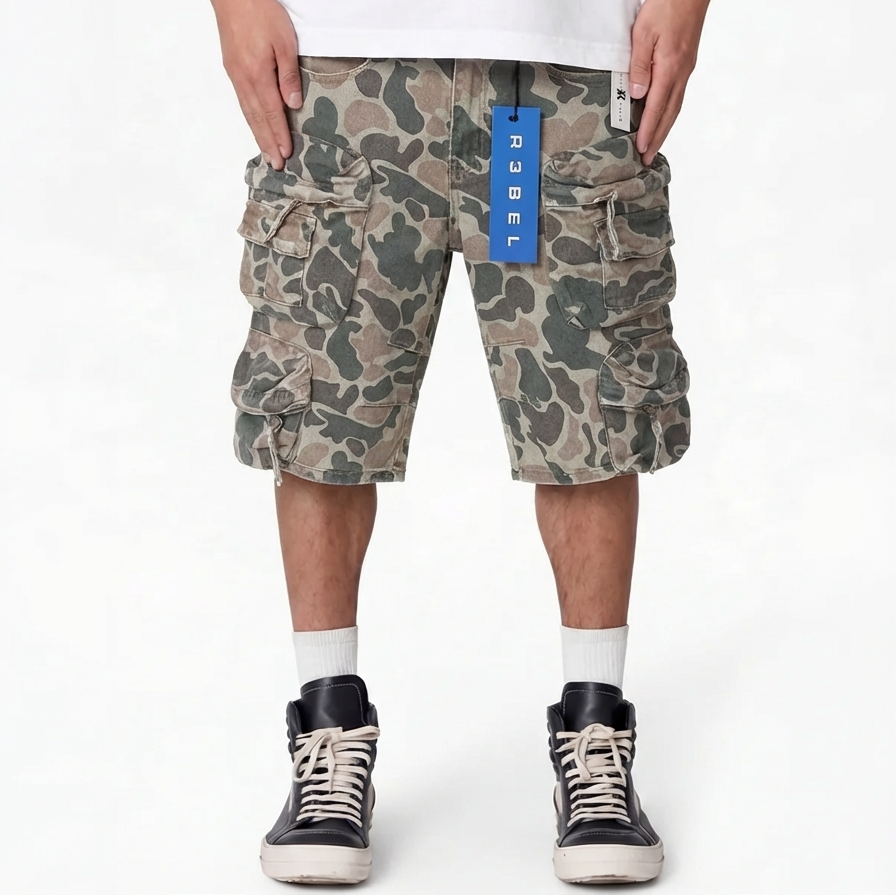 Rebel denim cargo shorts 651-961