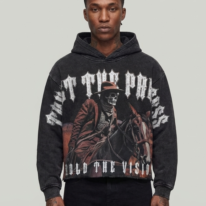 TRUST THE PROCESS HOODIE BLACK T5260