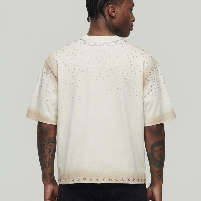 Dog Chain cropped shirt OFF WHITE