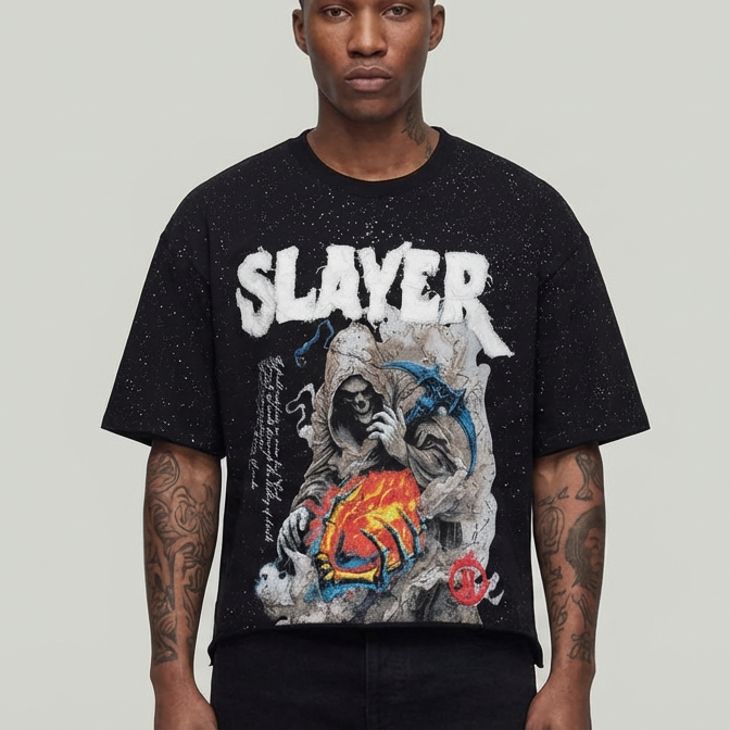 SLAYER CROPPED SHIRT BLACK 53T02