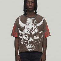 DARK SIDE CROPPED SHIRT VOYAGE STUDIO BROWN 51T16
