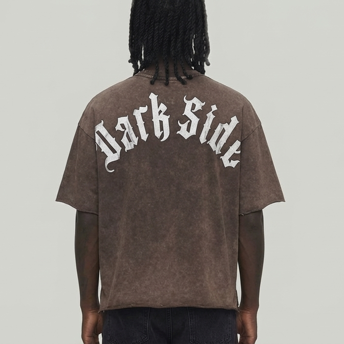 DARK SIDE CROPPED SHIRT VOYAGE STUDIO BROWN 51T16